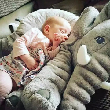 Elephant Plush Pillow - Soft Stuffed Animal Toy for Baby Sleep