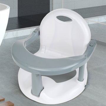 Anti-Tip Baby Bath Seat - Plastic Safety Shower Chair 32x32x28cm
