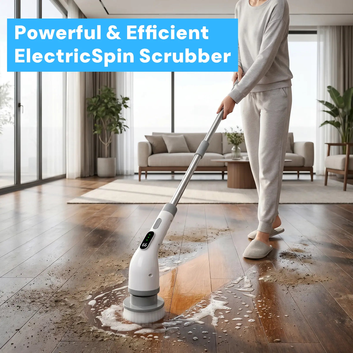 Cordless Electric Spin Scrubber – 9 Cleaning Heads