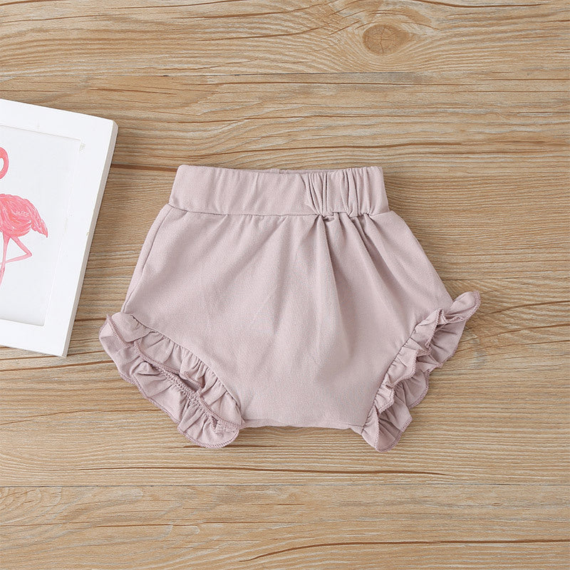 Baby Girl 3-Piece Sling Romper & Plaid Shorts Set