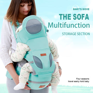 Ergonomic 3-in-1 Baby Carrier with Hip Seat - 0-48 Months