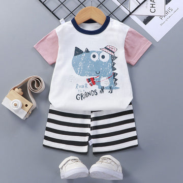 Children's Cotton Short-Sleeve Summer Suit