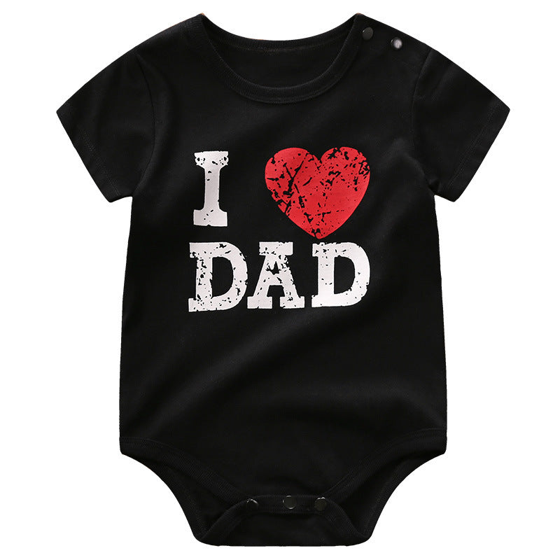 Short Sleeve Cotton Baby Romper - Triangle Pullover Bodysuit