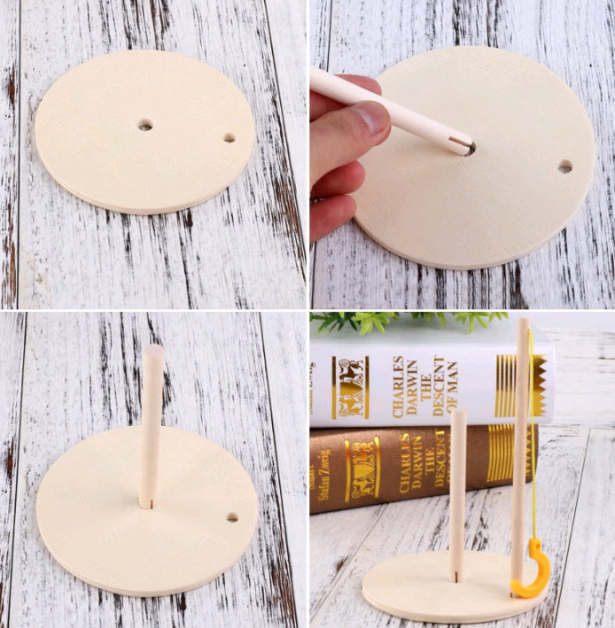 Wooden Educational Fishing and Ring Toss Toy for Toddlers