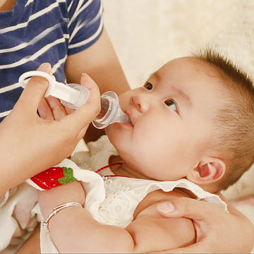 Baby Pacifier Medicine Syringe Feeder - Silicone & PP White