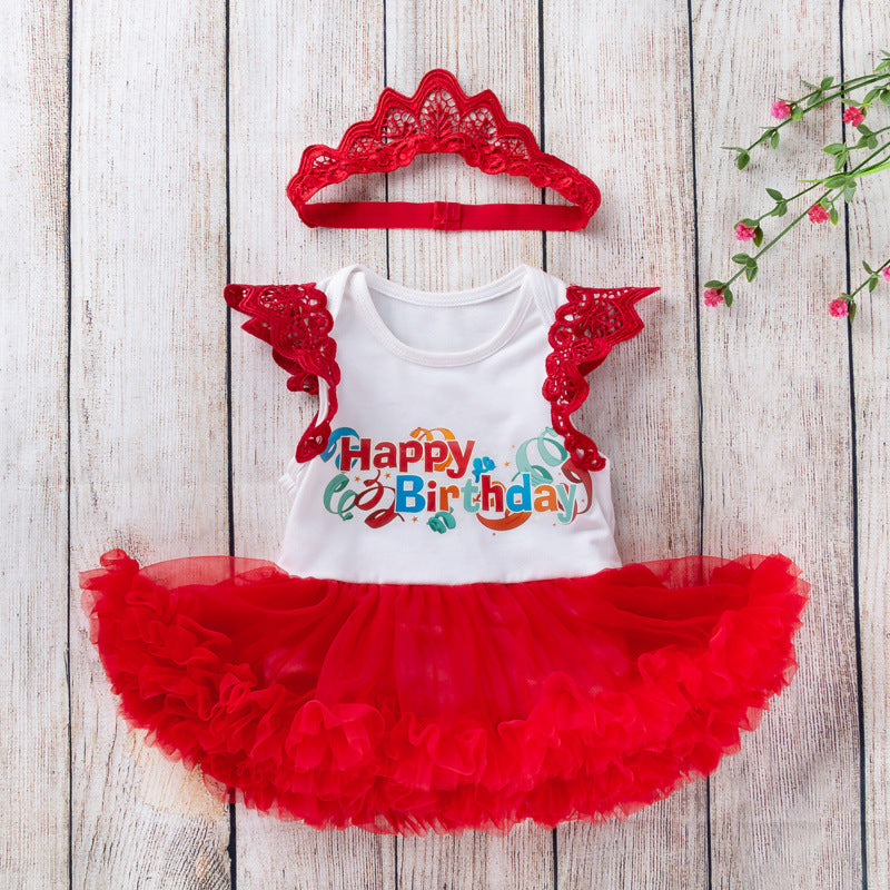 Baby Girl Sleeveless Cotton Romper Dress - 0-24 Months Summer