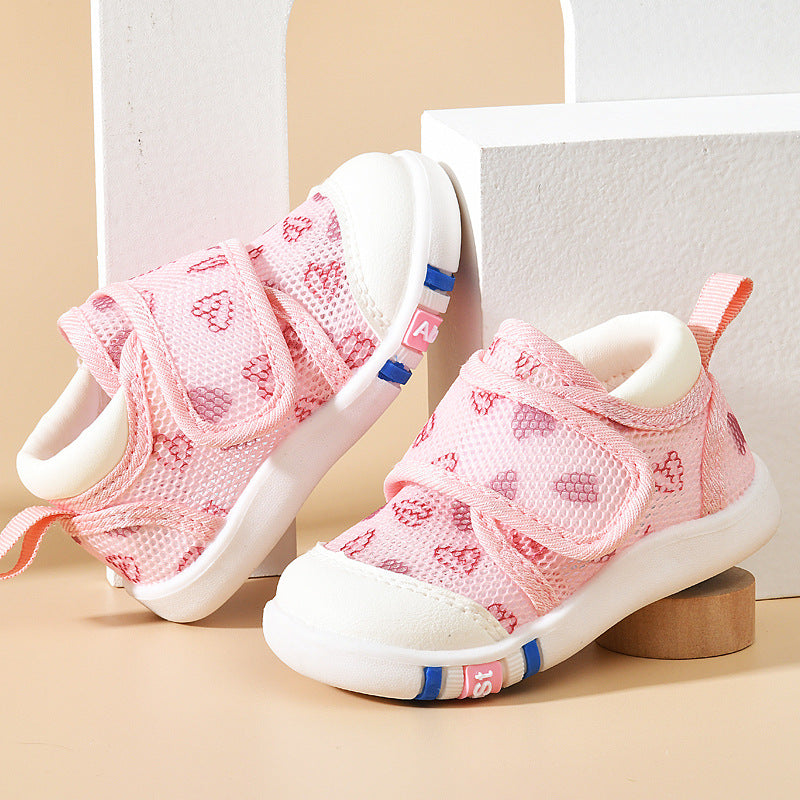 Baby Toddler Mesh Summer Sandals - Non-Slip Soft Sole Plaid