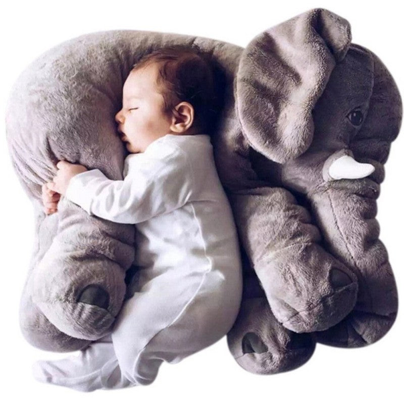Elephant Plush Pillow - Soft Stuffed Animal Toy for Baby Sleep