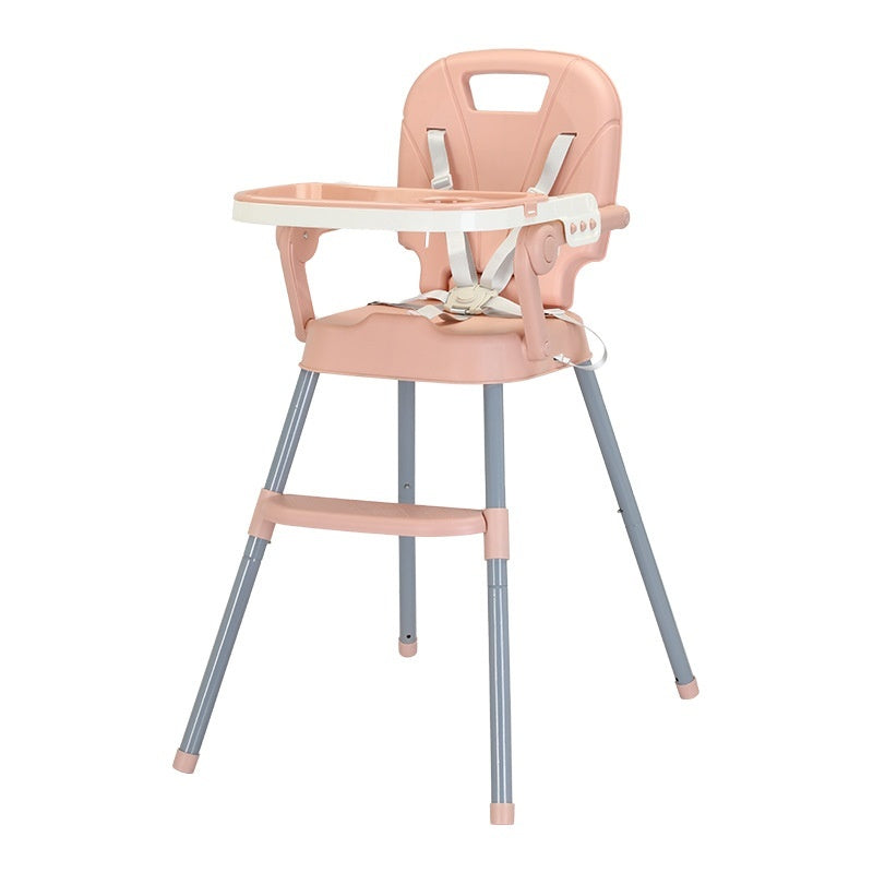 Adjustable Folding Baby High Chair with Double Feeding Tray
