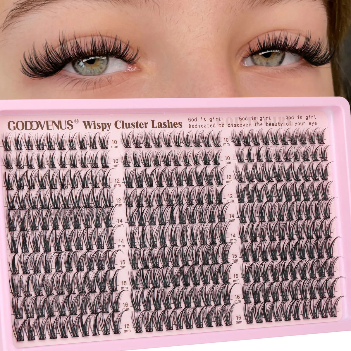 Lash Clusters Kit Wispy Natural DIY Extension 10-16Mm for Clean Makeup Daily 