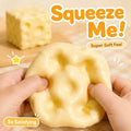  Cheese-Cube Squishy Toy - slow-rise squeeze toy