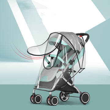 Universal Baby Stroller Rain Cover - Clear PVC Wind & Snow Shield