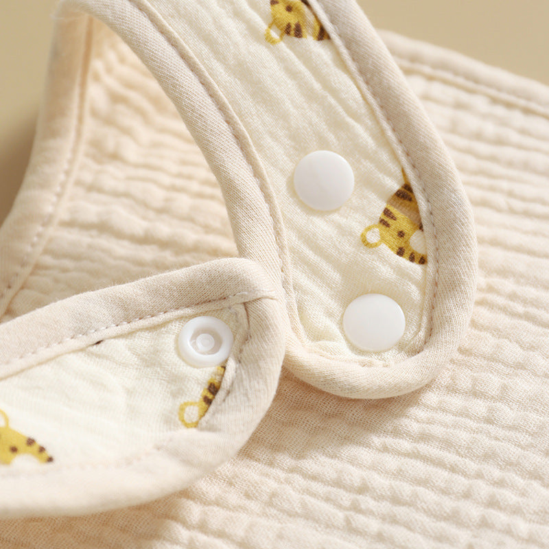 Pure Cotton 6-Layer Gauze Baby U-Shaped Bib - 23x33cm
