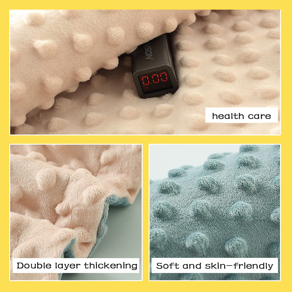 Soft Double Layer Baby Blanket with Dotted Backing - 30x40"