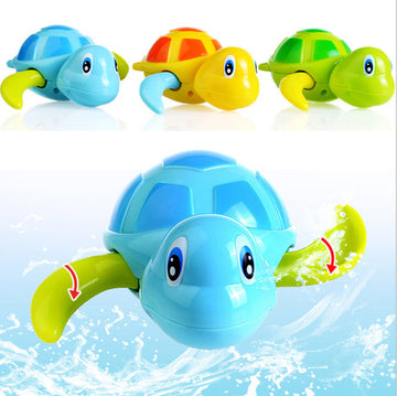 Swimming Turtle Baby Bath Toy - Plastic Wind-up Water Toy