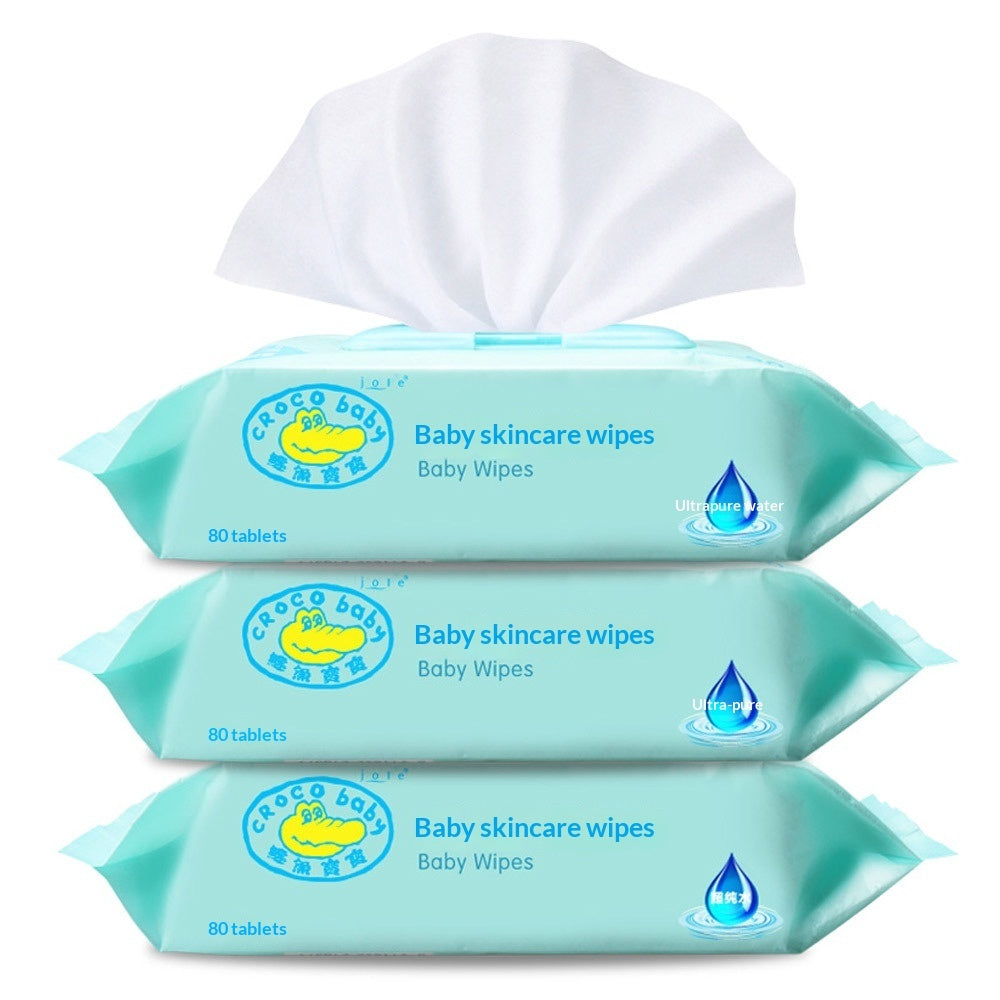 Baby Skin Wipes - 240 Count (80 Wipes x 3 Packs) with Lid