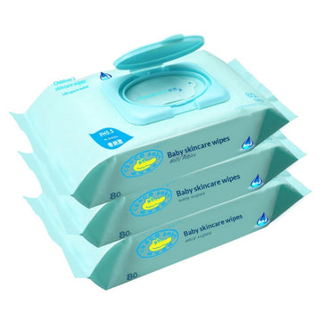 Baby Skin Wipes - 240 Count (80 Wipes x 3 Packs) with Lid