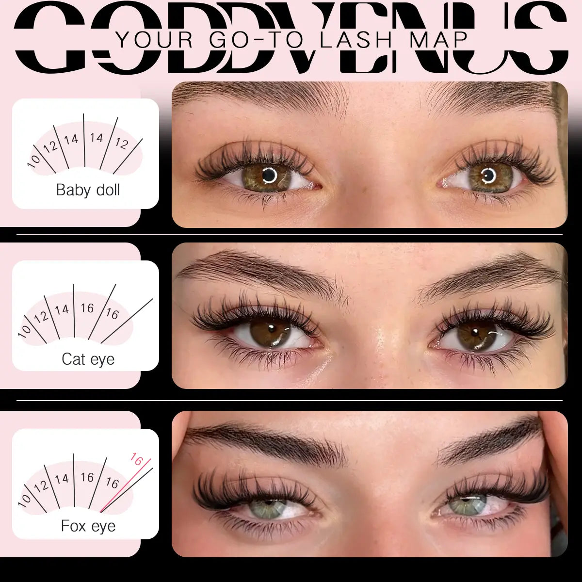 Lash Clusters Kit Wispy Natural DIY Extension 10-16Mm for Clean Makeup Daily 