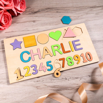Personalized Baby Name Wooden Puzzle - Basswood Toy