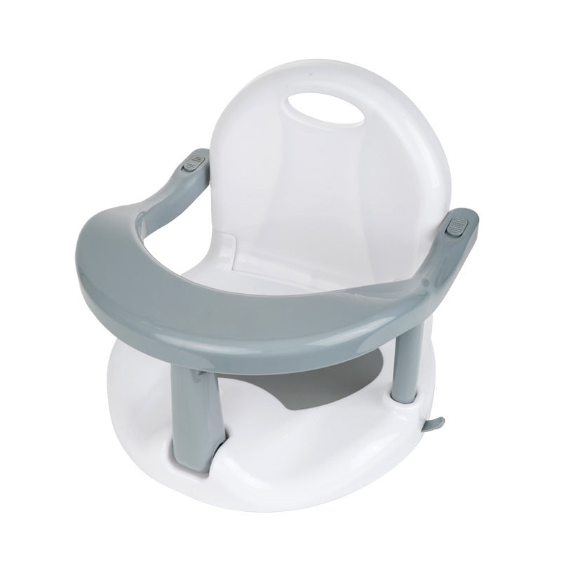 Anti-Tip Baby Bath Seat - Plastic Safety Shower Chair 32x32x28cm