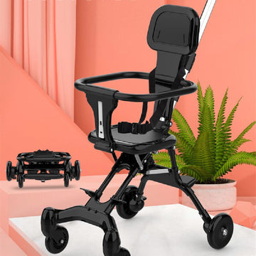 Reversible Folding Baby Stroller - Lightweight Iron Frame