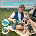 Lumikata 2-In-1 Portable Dog Water Bottle - 10Oz Stainless Steel, Silicone Foldable Bowl Mode, Leak-Proof Water Ball for Small Dog Walking, Pet Feeding Supplies