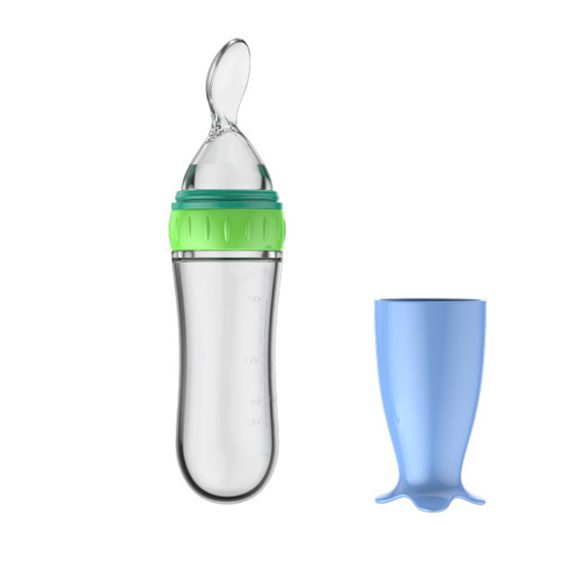 Silicone Baby Squeeze Feeding Spoon - 90ml Cereal Dispenser