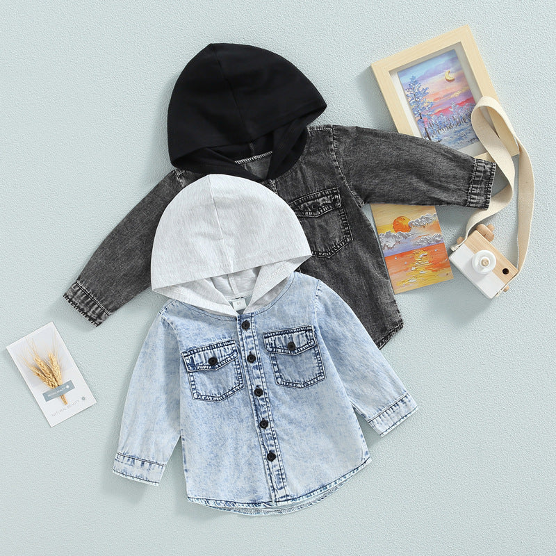 Kids Chic Denim Hooded Jacket – Boys & Girls
