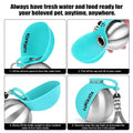 Lumikata 2-In-1 Portable Dog Water Bottle - 10Oz Stainless Steel, Silicone Foldable Bowl Mode, Leak-Proof Water Ball for Small Dog Walking, Pet Feeding Supplies