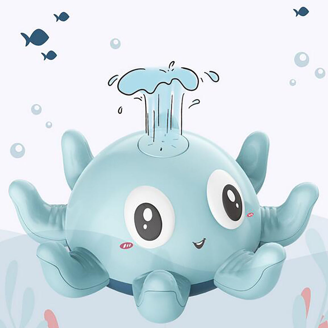Automatic Octopus Water Spray Bath Toy with Flashing Lights